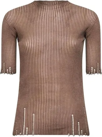 Uma Wang UMA Wang, Truien & Vesten, Dames, Bruin, M, Round-neck Truien