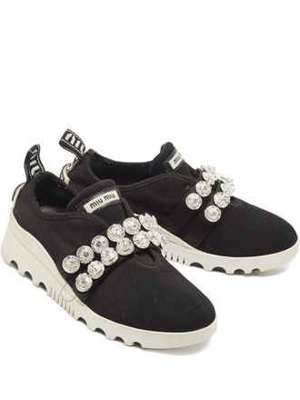 Miu Miu Sneakers con decorazione - Nero