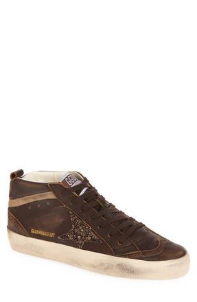 Golden Goose Mid Star Sneaker in Brown/Light Brown at Nordstrom, Size 11Us