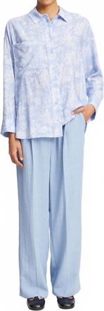 Munthe Womens Filius Button Shirt In Blue