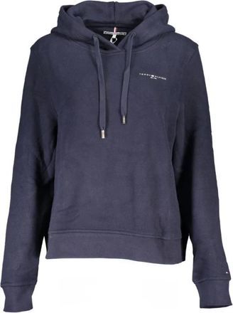 Tommy Hilfiger Blauwe Katoenen Dames Trui - Dames - Hoodies - Blauw - S - Katoen - Hoodies & sweatvesten