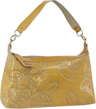 Chanel Pre-owned Shoulder Bags, female, Yellow, Size: ONE SIZE Pre-owned Vintage Shoulder Bag