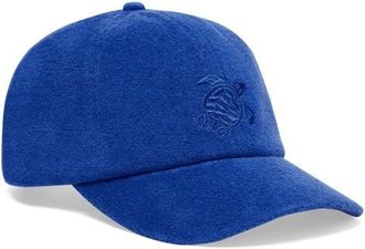 Vilebrequin Accessoires, Heren, Blauw, ONE Size, Katoen, Effen Badjas van Badstof voor Heren