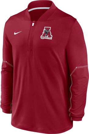 Nike Alabama Sideline Nike Mens Dri-FIT College 1/2-Zip Top in Red | 03BA99MIABV-UCQ