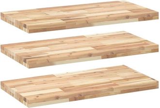vidaXL Floating Shelves 3 pcs 60x40x4 cm Untreated Solid Wood Acacia vidaXL