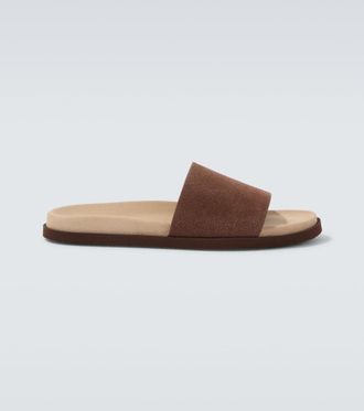 Brunello Cucinelli Suede slides