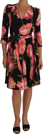 Dolce & Gabbana Dolce Gabbana Tulpenprint Wikkeljurk