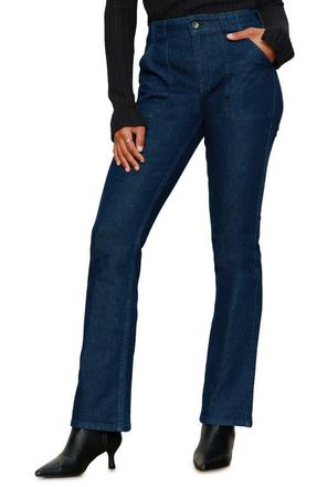 Sanctuary Hayden Utility Bootcut Jeans in Plot Twist Blue at Nordstrom, Size 31