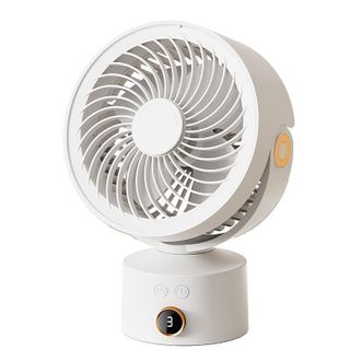 No Brand Ventilador De Escritorio - Ventilador Oscilante Peque&ntilde;o Para Dormitorio, Funciona Con Bater&iacute;a Recargable, 3 Velocidades, Mini Ventilador De 9 Pulgadas