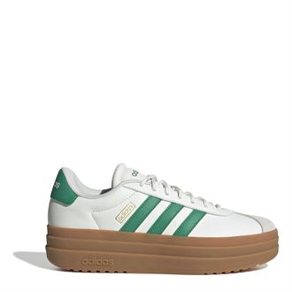 adidas Womens Vl Court Bold Trainers in Wht/Green/Gum - White - Size UK 7.5