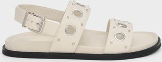 Charles & Keith Grommet Slingback Sandals