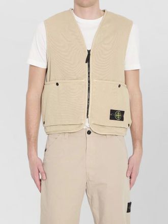 Stone Island cotton vest loose fit multi pocket