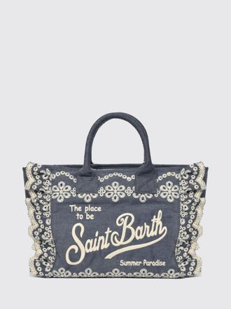 MC2 Saint Barth Borsa Colette in denim di cotone e Sangallo