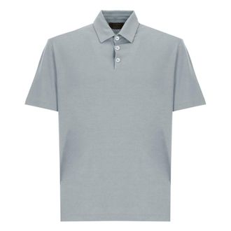 Zanone Heren, Tops, Blauw, Maat: 2XL Katoen