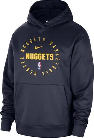 Nike Denver Nuggets Spotlight Nike Mens Dri-FIT NBA Pullover Hoodie in Blue | FV1674-419