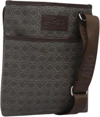Ferragamo Pre-owned Cross Body Bags, female, Brown, Size: ONE SIZE Pre-owned Canvas Crossbody Bag