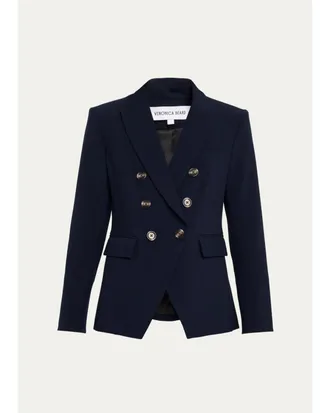Veronica Beard Miller Double-Breasted Dickey Jacket