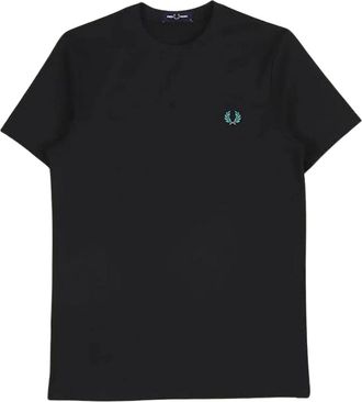 Fred Perry Mens Fred Perry Rave Light Back Logo On Back Black T-Shirt - Size: 38