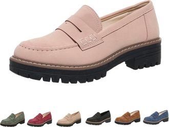 Generic Orthoture- Orthopaedic Thick-Soled Loafers,Stirrup Shoes,Womens Orthopaedic Shoes,Womens Round Toe Walking Shoes (Pin,7)