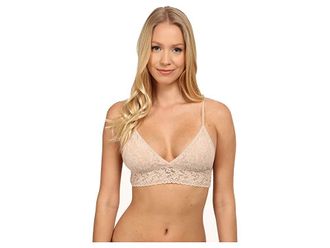 Hanky Panky Signature Lace Padded Triangle Bralette Womens Bra Chai : MD, Lace/Nylon/Spandex