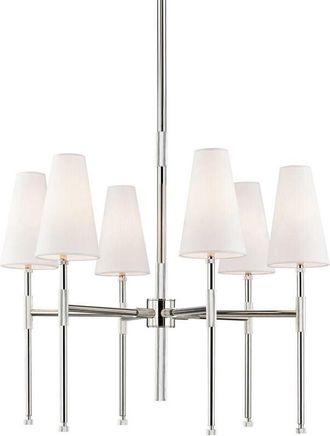 Hudson Valley Lighting Bowery Ara&ntilde;a 6 Luces N&iacute;quel Pulido, Lino