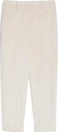 Pennyblack Wortel Fit Fluwelen Broek - Dames - Broeken - Wit - XS - Broeken