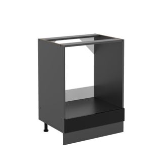 Vicco Armario Para Horno Empotrado R-line, Negro Brillo Intenso, 60 Cm Sin Encimera Vicco