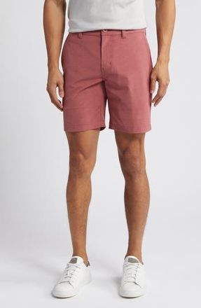 Travis Mathew Open to Close Tech Chino Shorts in Heather Roan Rouge at Nordstrom Rack, Size 34