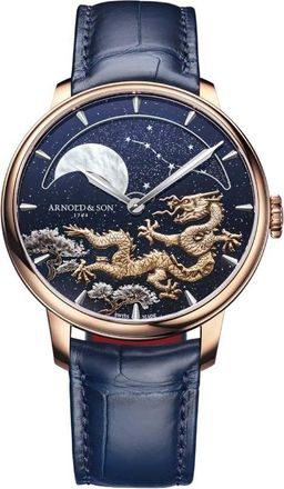 Arnold & Son Mens Perpetual Moon 41.5 Red Gold Year of the Dragon Watch 1GLBR.Z08A.C264A