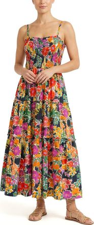 Change of Scenery Cecilia Smocked Tiered Maxi Dress in Gardenia at Nordstrom, Size X-Small