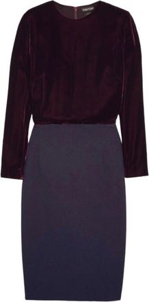 Tom Ford Purple Velvet Midi dress Size XXS