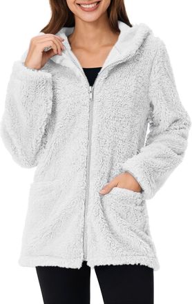 Generic Fleece Jacket Women Uk Sherpa Fleece Comfy Soft Full Zip Ladies Hoodies Coat Lightweight Casual Outdoor Winter Warm Jumper Hoodie Women Autumn Winter 