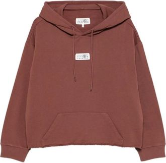 Maison Margiela Numeric Logo Hoodie - Dames - Hoodies - Bruin - XS - Katoen - Hoodies & sweatvesten