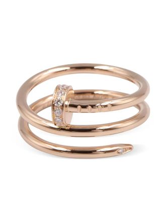 Cartier 2010s 18K rose gold Juste Un Clou diamond ring - women - 18kt Rose Gold/Diamond - 53 - Pink