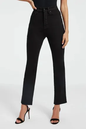 Good American Curve Straight Never Fades Jean In Black001