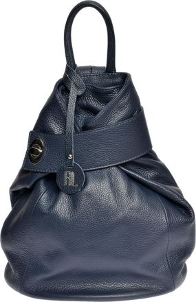 Anna Luchini Blauw Rundleer Tas