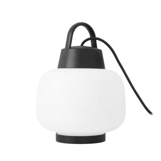 Forlight Lamtam - L&aacute;mpara De Sobremesa De Jard&iacute;n E27 Con Asa Para Colgar Ip44 Para Exterior De Color Negro