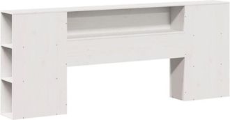 vidaXL Cabecero de cama almacenaje madera maciza pino blanco 180 cm Vidaxl