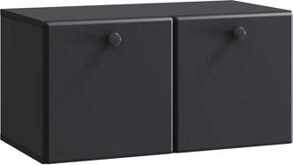 vidaXL Mueble De Tv De Pared 59,5 X 31 X 30 Cm Negro Vidaxl
