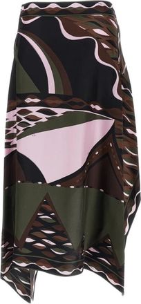 Pucci Gonna in Seta con Stampa Dune - - Skirts - Donna - Multicolore - M