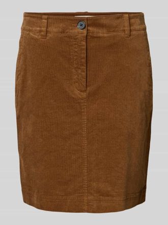 Marc O'Polo Leicht ausgestellter Cord-Rock aus Baumwoll-Mix in Camel, Größe 34