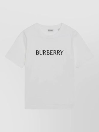 Burberry logo print t shirt crew neck