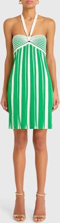 Amanda Uprichard The Dianella Dress In Ivory/green