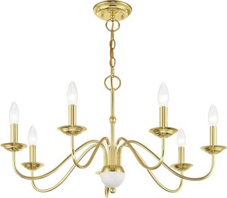 Livex Lighting Livex Windsor 7 Lt Polished Brass Chandelier