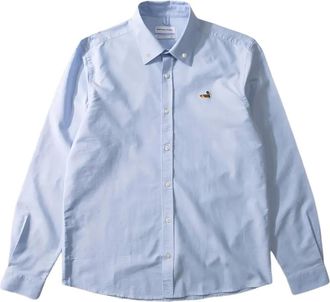 Edmmond Studios embroidered oxford shirt - men - Cotton - M - Blue