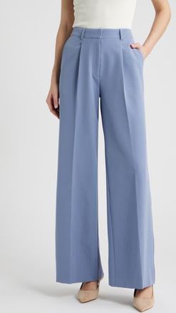 Boss Orange by Hugo Boss Tiwi High Waist Straight Leg Pants in Bright Blue at Nordstrom, Size 12