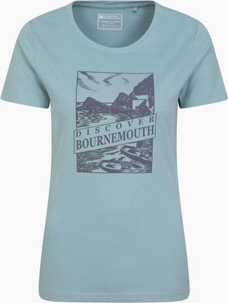 Mountain Warehouse Womens Mountain Warehouse Womens/Ladies Discover Bournemoth Printed T-Shirt - Blue - Size: 14