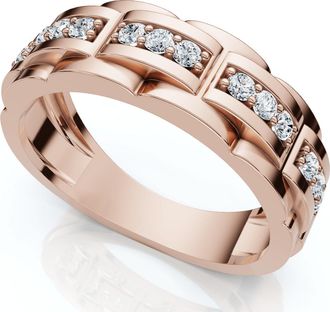 Pompeii3 Mens 1/3Ct Diamond Lab Grown Wedding Anniversary Ring Gold