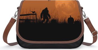 Generic Pumpkins Bigfoot Crossbody Bags for Women Shoulder Messenger Bag Purse Handbags