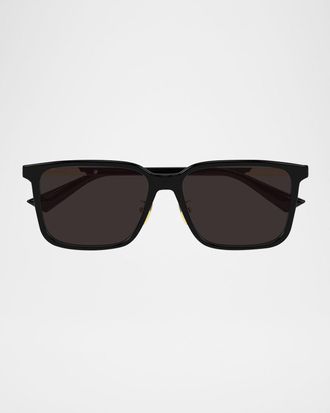 Bottega Veneta Men & apos;s BV1374SK Acetate Rectangle Sunglasses